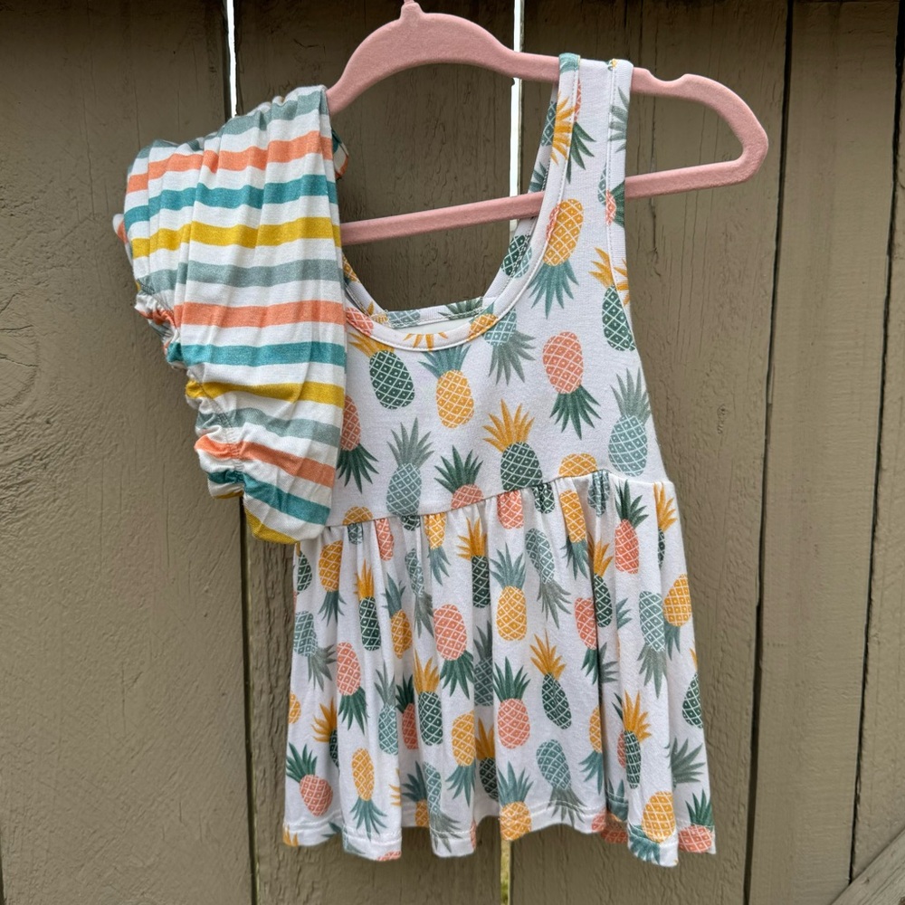 Posh Peanut McGuire Pineapple Tank Top Bummie Set